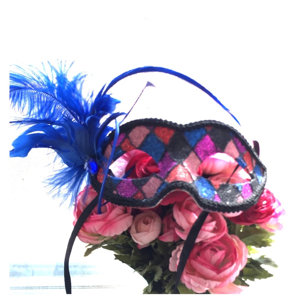 Harlequin Venetian-style Carnival mask